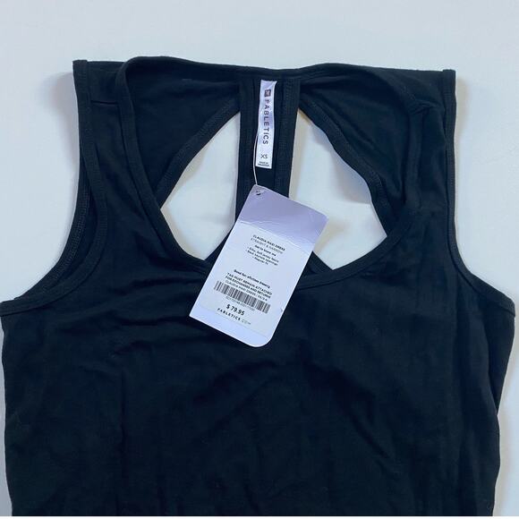 Fabletics Claudia Maxi Black Dress Sleeveless Cutout Back Maxi Dress XS NWT - Picture 9 of 12